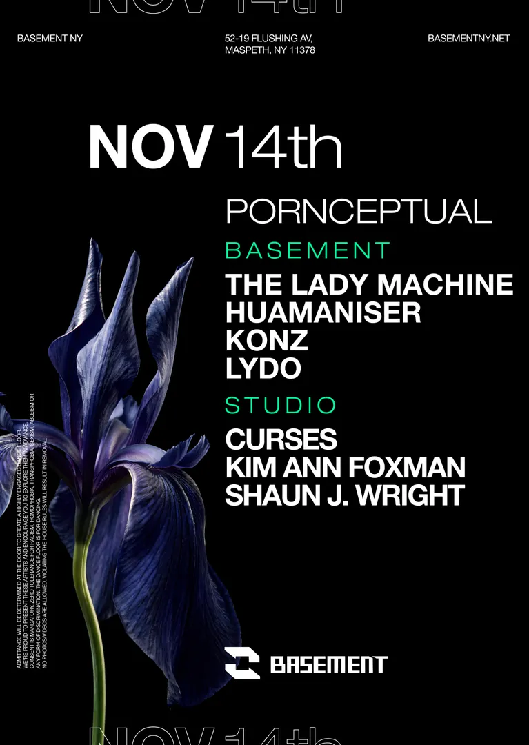 Pornceptual: The Lady Machine/ Huamaniser/ KONZ/ LYDO/ Curses/ Kim Ann Foxman / Shaun J. Wright